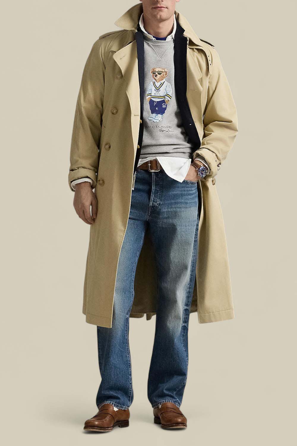 תמונת כל הלוק של סווטשירט דובי פולו